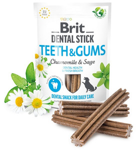 Brit Dental Stick Teeth & Gums with Chamomile & Sage Dog Snack 251g