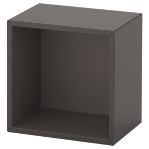 EKET Wall-mounted shelving unit, dark grey, 35x25x35 cm