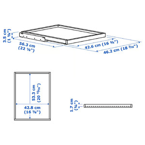 KOMPLEMENT Pull-out tray, white stained oak effect, 50x58 cm