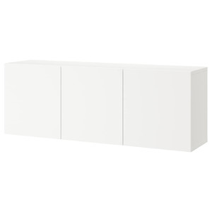 BESTÅ Wall-mounted cabinet combination, white/Lappviken white, 180x42x64 cm
