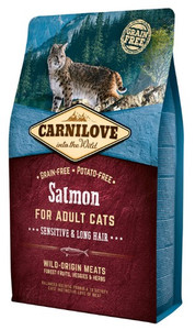 Carnilove Cat Food Salmon Sensitive & Long Hair 2kg