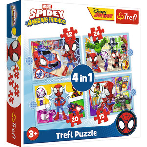 Trefl Children's Puzzle Spidey Amazing Friends 4in1 3+