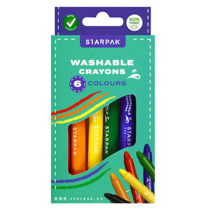 Starpak Washable Crayons 6 Colours