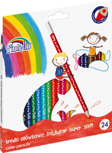 Fiorello Triangular Coloured Pencils Super Soft 24 Colours