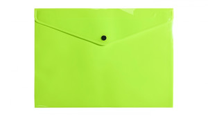 Document Envelope Pocket Wallet File with Button PP A4, neon green
