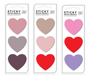 Sticky Notes Hearts 45x45/25 Sheets, 1pc, assorted colours