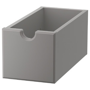 TORNVIKEN Box, grey, 16x34x15 cm
