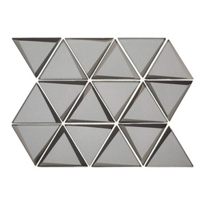 Mosaic Tile Triangle 38 x 28.4 cm, silver, 1pc