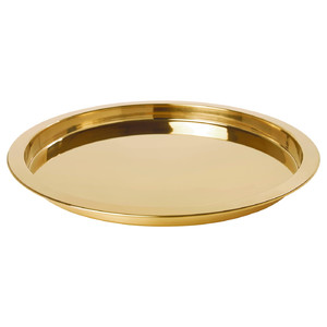 GLATTIS Tray, brass colour, 38 cm