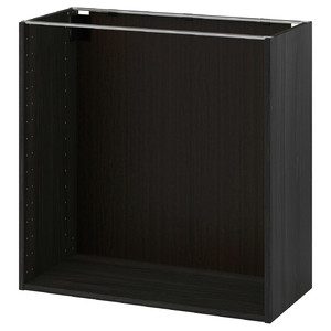 METOD Base cabinet frame, black, 80x37x80 cm