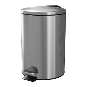 GoodHome Bathroom Waste Bin Koros 3 l, brushed steel