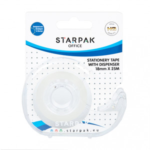 Starpak Stationery Tape with Dispenser 18mm x 25m