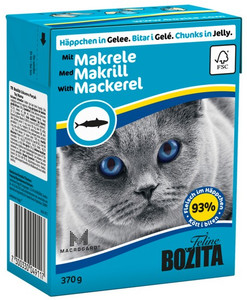 Bozita Feline Cat Wet Food Mackerel in Jelly 370g