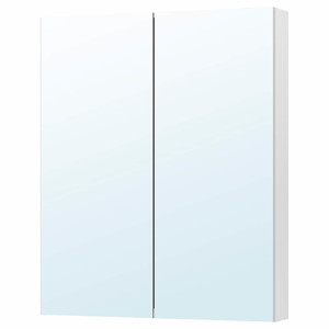 GODMORGON Mirror cabinet with 2 doors, 100x14x96 cm