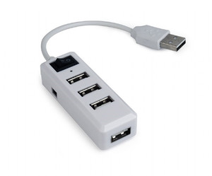 Gembird Hub USB 2.0 4-port, white