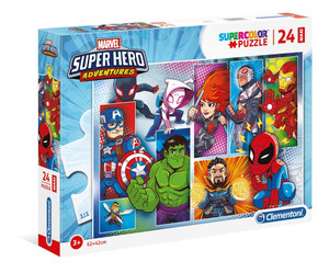 Clementoni Supercolor Puzzle Super Hero Adventures 24pcs 3+