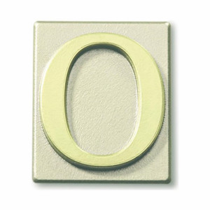 Self Adhesive House Digit "0" 4x4.7 cm, olive