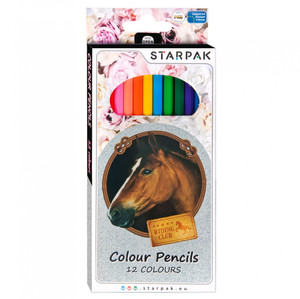 Starpak Colour Pencils 12 Colours Horses