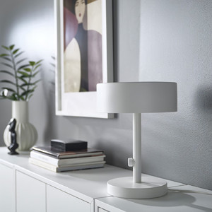 NYMÅNE Table lamp, white, 33 cm