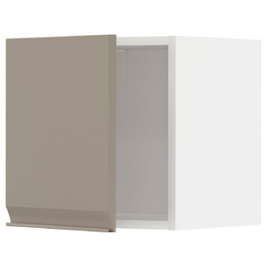 METOD Wall cabinet, white/Upplöv matt dark beige, 40x40 cm