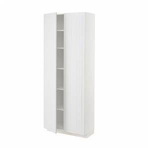 METOD High cabinet with shelves, white/Stensund white, 80x37x200 cm