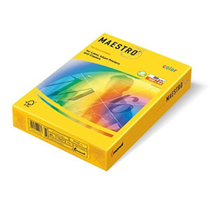 Maestro Colour Paper for Laser, Inkjet Printers & Copiers A4 80g 500 Sheets, mustard