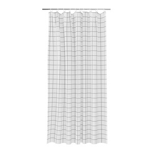 Shower Curtain GoodHome Aetna 180 x 200 cm, white/black