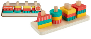 Fisher-Price Wood Toddler Toy Shape Stacker HXV05 2+