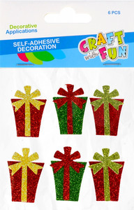 Craft Christmas Self-Adhesive Decoration Set Gifts 6pcs