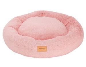 MIMIKO Pets Dog Bed Lair Shaggy Round XL 75cm, pink