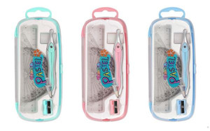 Geometry Set Pastel 8pcs, 1 set, assorted colours