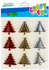 Craft Christmas Self-Adhesive Decoration Set Christmas Tree 9pcs