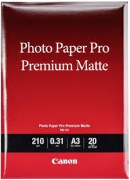 Canon Photo Paper Pro Premium Matte PM-101 A3 Matte 210g 8657B006 20 Shets