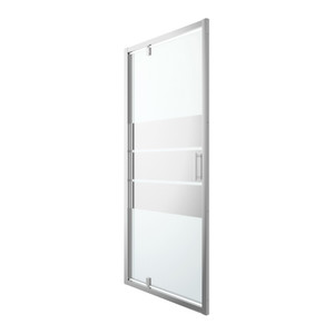 GoodHome Pivot Shower Door Beloya 100 cm, chrome/mirror glass