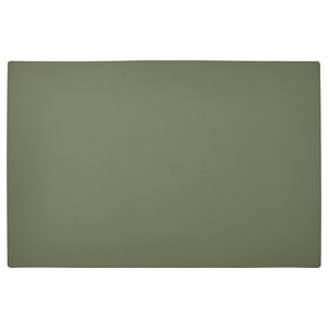 UTSÅDD Place mat for food bowl, grey-green, 33x50 cm