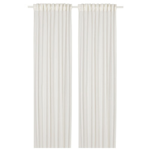 HÄLLEBRÄCKA Sheer curtains, 1 pair, white, 145x300 cm