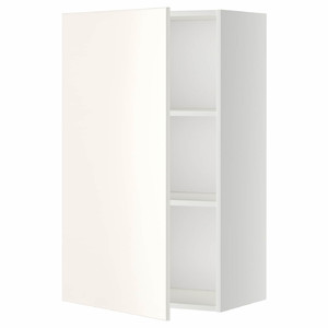 METOD Wall cabinet with shelves, white/Veddinge white, 60x100 cm