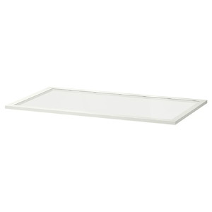 KOMPLEMENT Glass shelf, white, 100x58 cm