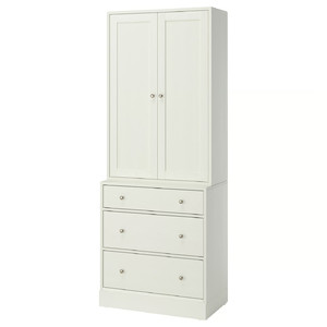 HAVSTA Storage combination with drawers, white, 81x47x212 cm