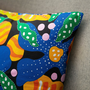 MÄVINN Cushion cover, multicolour/floral pattern, 50x50 cm