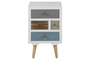 Nightstand Cabinet Bedside Table with Drawers Thais