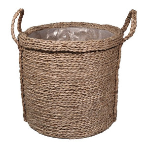 GoodHome Plant Pot Cover Basket 39 cm, seagrass