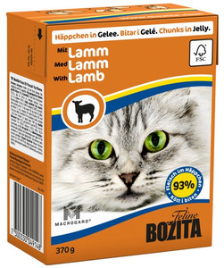 Bozita Cat Wet Food Lamb Chunks in Jelly 370g
