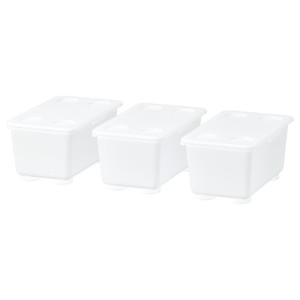 GLIS Box with lid, transparent, 17x10 cm