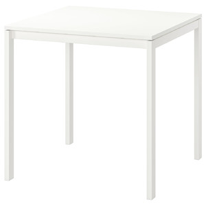 MELLTORP Table, white, 75x75 cm