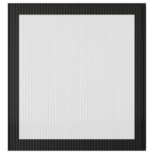 FÄLLSVIK Glass door, anthracite/reeded glass, 60x64 cm