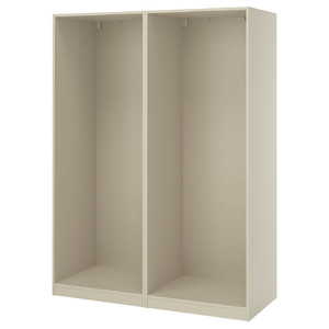 PAX 2 wardrobe frames, grey-beige, 150x58x201 cm