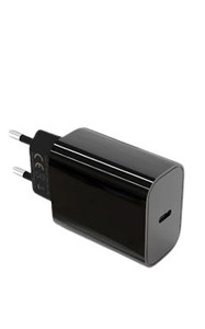 TB USB C 20W Wall Charger EU Plug, black