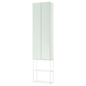 ENHET Storage combination, white/pale grey-green, 60x32x255 cm