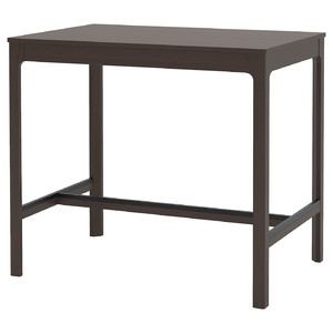 EKEDALEN Bar table, dark brown, 120x80 cm
